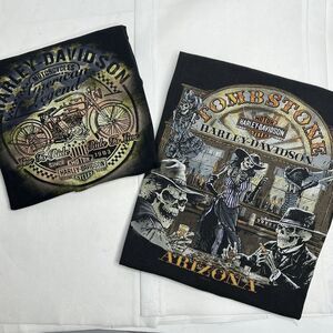 Harley Davidson Two Piece Short Sleeve T-shirts Men‎ L Faded Black AZ CA